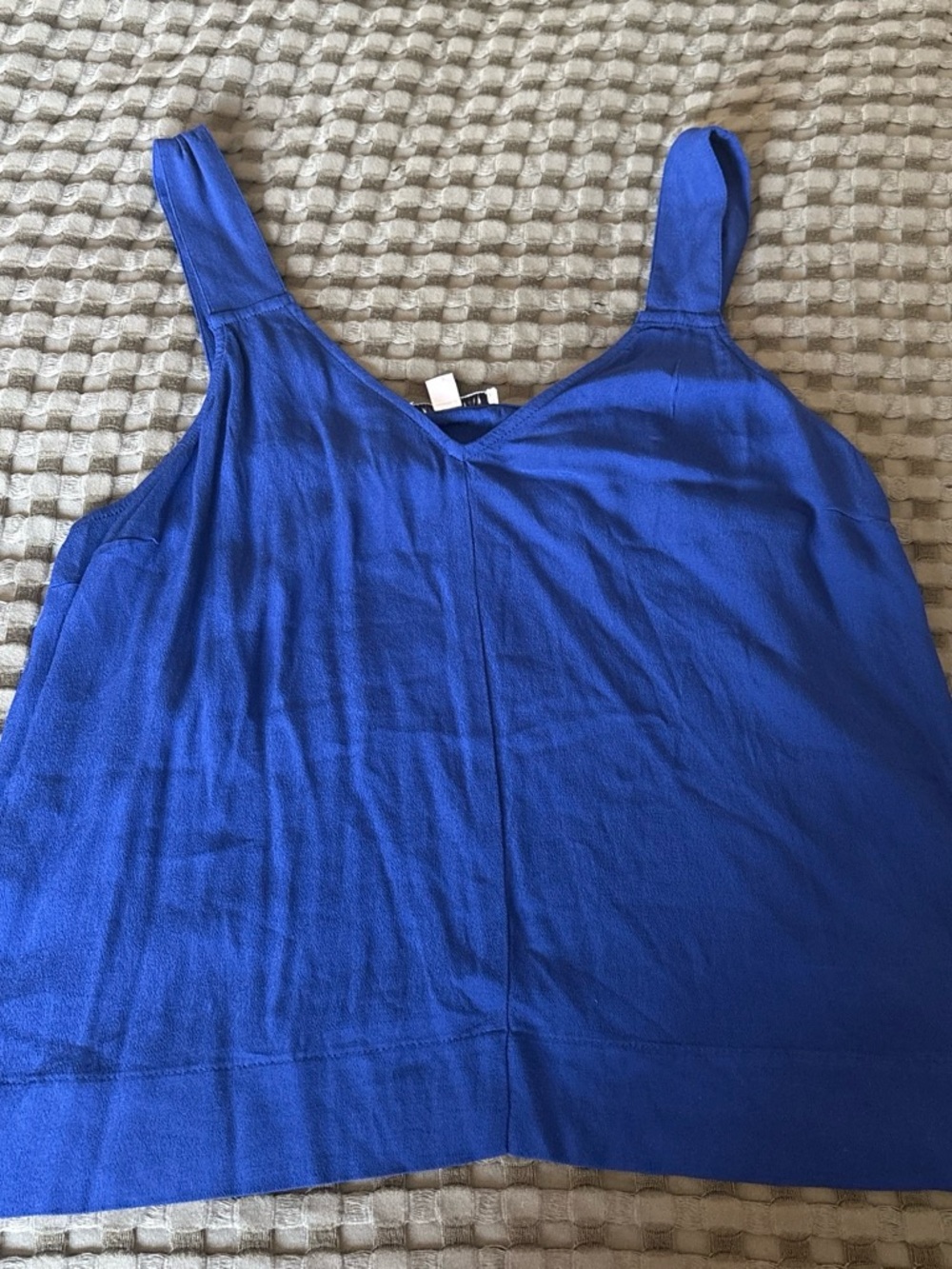 Classic Royal Blue V-Neck Tank with Wide Straps